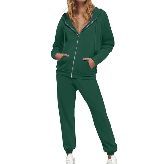 Two Piece Sets for Women Fall - Long Sleeve Hoodie With Jogger Pants Set Womens Matching Sets Fall Casual Sets for Women