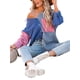 thumbnail image 5 of Txlixc Blusa de mujer Contraste Color Costura Manga larga Solapa Cierre de botón Suelta Versátil Camisa casual Tops Txlixc  Moda, 5 of 9