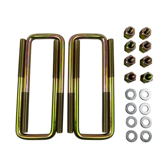 BST BSSP Square U-Bolts with Hardware 2.5" Wide Leaf Springs 8.75" Long Replacement for 1988-2019 Chevy Silverado GMC Sierra 1500