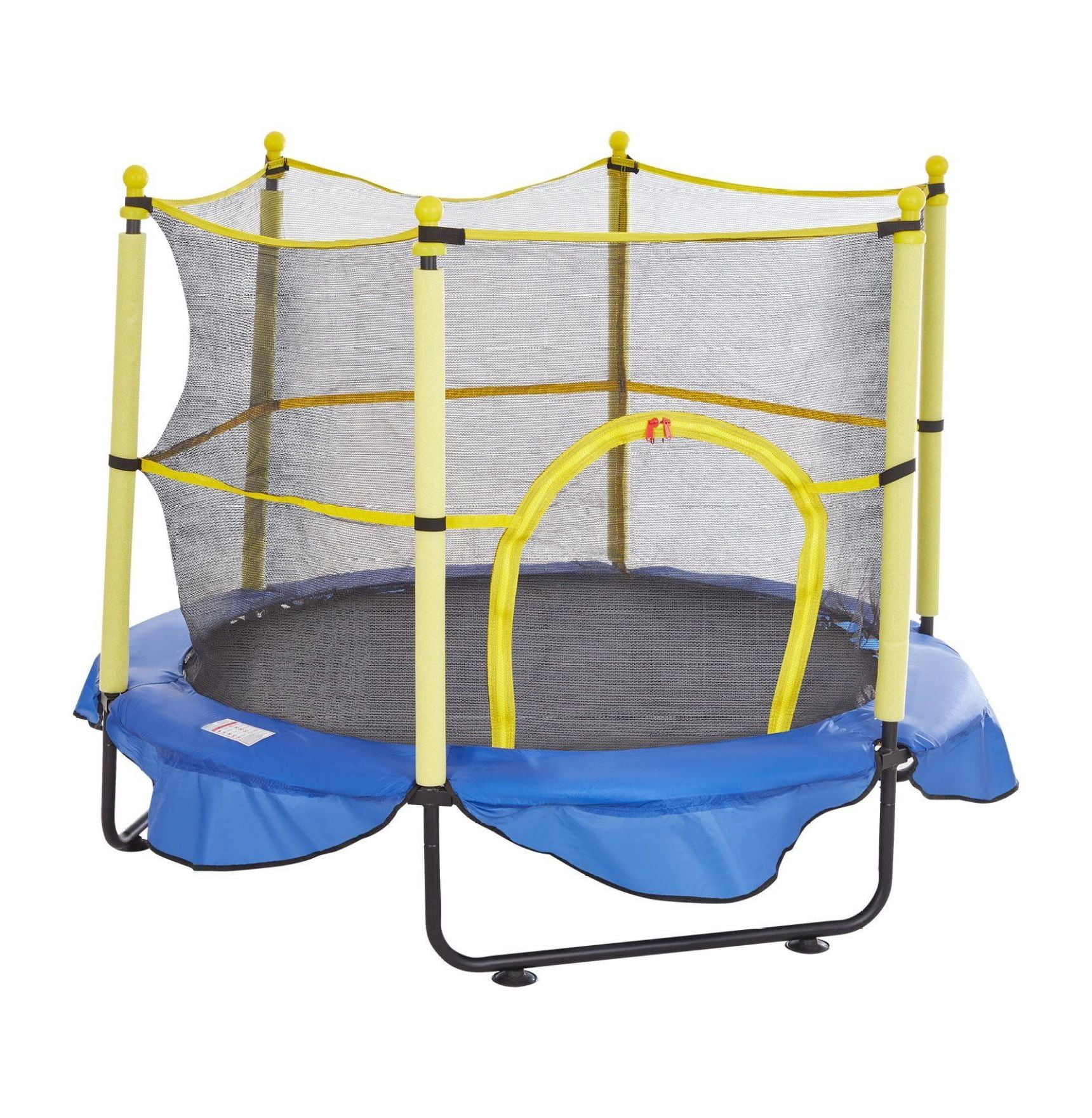 5FT Trampoline for Kids, 60" Indoor Outdoor Trampoline with Enclosure & Basketball Hoop, Mini Toddler Trampoline for 3+ Years Old, Birthday Gifts