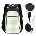 thumbnail image 3 of Balery Green Checkboard Mochila con carga USB para hombre y mujer - Mochila impermeable y antirrobo para laptop con puerto USB para viajes, trabajo, 3 of 7