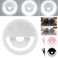 thumbnail image 3 of Beauty Selfie Light Rechargeable Selfie Ring Light Lightweight Photo Shoot Night Light with 36 LED Lights Clip-on LED Circle Light with 3 Brightness Modes for iPhones  Camera, 3 of 3
