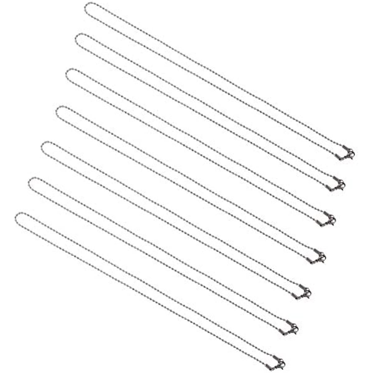 10pcs 0.07in/1.8mm Stainless Steel Ball Chain Necklaces 20.8 Inches