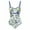 White-04, variant on Lopeceal Women Swimsuits Abstract Printing Notched Square V Neck Floral Vacation One Piece with Cover Up