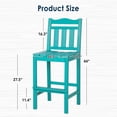 thumbnail image 4 of NALONE Outdoor Bar Stool, HDPE Tall Adirondack Style Bar Chair, Weather Resistant Bar Height Chair for Balcony, Garden, Yard and Backyard(Aruba), 4 of 8