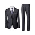 thumbnail image 3 of Beauty-Emily Men's 3-Piece Suit Set – Slim Fit Plaid Blazer, Vest & Pants, Elegant Formal Suit for Business, Wedding & Special Events, 3 of 12