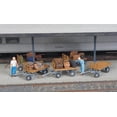 thumbnail image 1 of Walthers 949-4135 HO Plastic Gray Baggage Carts Kit (Pack of 5), 1 of 1