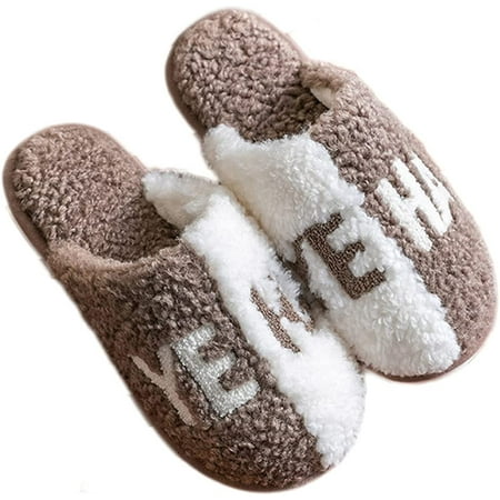 

PIKADINGNIS Women s Slippers Warm Winter Slip On Memory Foam Fuzzy House Slipper Comfy Plush Fleece Lined Shoes Indoor Outdoor Anti-Skid Rubber Sole