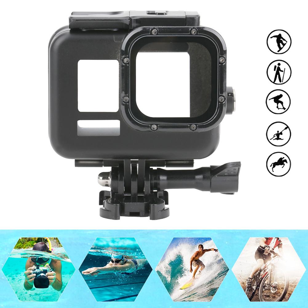 Boîtier de caméra de plongée Action 60m//196.85ft Verre Haute Transmission Coque de Protection de caméra PC pour Gopro Hero 8 boîtier de Protection étanche pour caméra de Sport