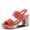 RED MULTI, variant on Spring Step Azucar Women's Sandal with Leather Upper and Mosaic Block Heel