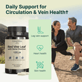 thumbnail image 3 of VINATURA Red Vine Leaf Extract - Horse Chestnut, 1300mg/serving *USA Made and Tested* Circulation and Vein Support for Healthy Legs - Helps Blood Flow, Leg Circulation - 60 Capsules (30 Servings), 3 of 8