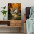 thumbnail image 5 of Autumn Golden Path Country Cottage Canvas Print, Rustic Seasonal Cozy Farmhouse Home Wall Decor Art, 5 of 8
