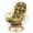 Natural (Floral Cushion), variant on Bali Lounge Swivel Rocking Chair with Floral Cushion Natural Rattan Wicker Handmade, Natural Color
