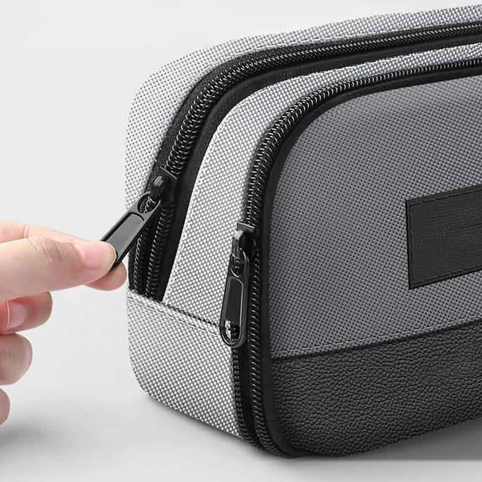 Yannianjz Large Capacity Pencil Case, Vertical Canvas Stationery Bag with Magnetic Closure, Stand Up Pen Pouch for Study Office, Desktop Storage Organizer for Art Supplies