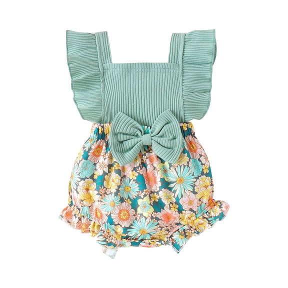 Kids Toddler Baby Girls Spring Summer Floral Ruffle Dress Clothing