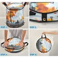 thumbnail image 4 of 50L Extra Large Popup Hamper Collapsible Laundry Basket With Zippered Lid 15.7x18.5in Autumn Vibes, 4 of 7