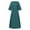 Blue, variant on Cathalem Women's Short Sleeve Maxi Dress 2024 Square Neck Short Puff Sleeve Smocked Tie Back Beach Vacation Flowy Long Maxi Dress,Black S