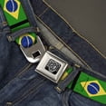 thumbnail image 2 of Buckle-Down Belt, Seatbelt Buckle Belt, Brazil Flags, 30 to 44 Inches, 2 of 9