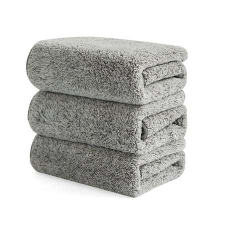 

JZROCKER 3Pcs Bamboo Charcoal Dishcloth Microfiber Kitchen Towel Thickened Absorbent