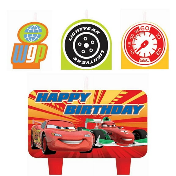 Disney Cars Birthday Candle Set (4 Pack) - Party Supplies