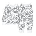 thumbnail image 2 of WOYY Girls DIY Colorable Pajamas Ocean Graphic Long Sleeve Top Pants Sleep Set, Sizes 2-10, 2 of 6