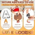 thumbnail image 6 of Letter Cookie Cutters Shapes Large 2.6 Inch - 26 Pcs Stainless Steel Alphabet Letter Cookie Cutter Set Fondant Biscuit Fruit Dough Mold Tools for Sandwich, Birthday, Christmas, and Holiday Party, 6 of 7
