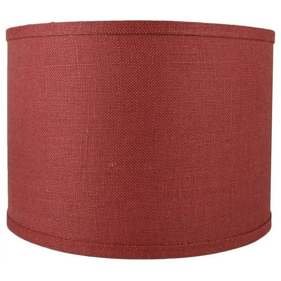 Urbanest Classic Drum Burlap Lamp Shade, 14x14x10", Burgundy