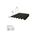 thumbnail image 6 of MG-1001 Large Slats Wenge Polystyrene Wood Slat Walls 3 in x 9 in Sample - 1 Piece, 6 of 6