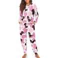 thumbnail image 4 of DISNIMO Cow Dachshund Printed Women's 2 Piece Lounge Sets Long Sleeve Sleepwear with Pocket Casual Fashion Nightwear Pullover Top Matching Long Pants Lounge Set, M, 4 of 7
