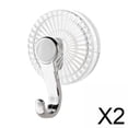 thumbnail image 1 of 2x Ganchos De Ventosa Al Vacío Gancho De Copa De Corona Extraíble Para Puerta De Vidrio Abrigo Toalla Transparente Y Argent, 1 of 10