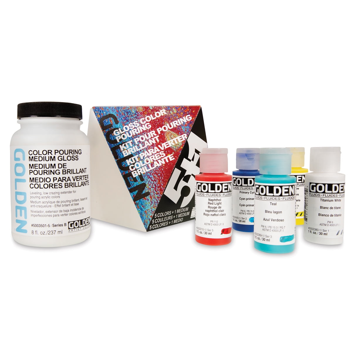 Golden Acrylic Pouring Medium Gloss Color Pouring Set