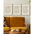 thumbnail image 5 of Drsoum Vintage Flower Wall Decor Minimalist Floral Artwork Ready to Hang Hallway Home Office 11x14in3pcs Natural Framed, 5 of 5