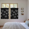thumbnail image 3 of Spring Dandelion Kitchen Curtains 54 Inch Length, Modern Country Flower Black White Tiers Curtains for Bathroom Bedroom Cafe, Light Filtering Small Window Treatment Short Drapes 2 Panels 42"Wx54"L, 3 of 8