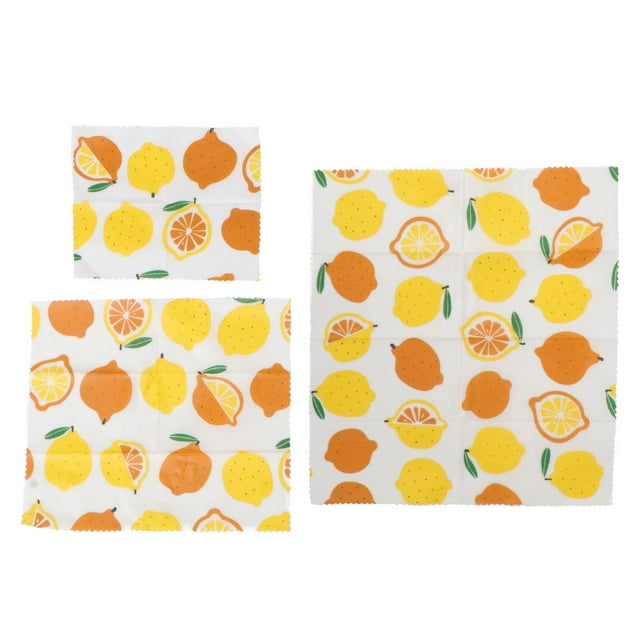 MasteelfCA 3 Pcs Chiffons de Conservation de la Fraîcheur à la Cire d'Abeille Réutilisables pour Emballage et Conservation des Aliments