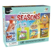 SpiceBox First Library Four Seasons: 4 Die-Cut Board Books with Finger Puppets