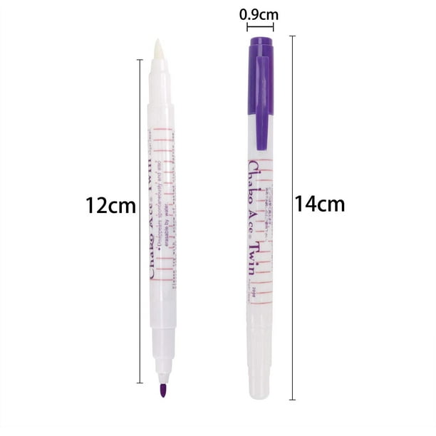 6pcs Dual Tip Colored Water Soluble Marker Pen Embroidery Tracing Pen  Washable Fabric Marker,Cloth Temporary Marking Tracing Tools for