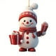 thumbnail image 3 of Muñeco Nieve para Navidad Mini Adornos Colgantes Favores Fiesta (Estilo B), 3 of 4