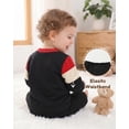 thumbnail image 5 of Toddler Baby Boys Clothes 18 Months Boys Fall Winter Outfits 24 Months Boys Long Sleeve Round Neckline Stripe Sweatshirt Pants 2PCS Clothing Set Black, 5 of 8
