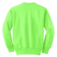 thumbnail image 5 of Port & Co Teen Unisex Regular Plain Long Sleeves Sweatshirt Neon Green Small, 5 of 5