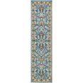 thumbnail image 1 of Unique Loom Kashan Traditional Floral Area Rug, 2 Feet 2 Inch x 8 Feet 2 Inch, Light Blue/Ivory, 1 of 1