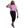 thumbnail image 3 of ELOQUII Women's Plus Size Bubble Stitch Sweater, 3 of 3