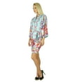 thumbnail image 3 of Bimba Women Cotton Printed Short Robe Getting Ready Bridesmaid Robes Coverups, 3 of 6