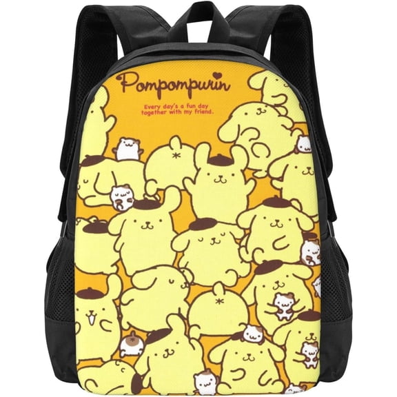 ‌Pompom Purin Cartoon Backpack For Unisex ‌Pompom Purin Characters 3d Printed Lightweight Backpack Women Backpack Casual Travel Backpack Daypack Gifts