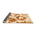 thumbnail image 2 of Ahgly Company Indoor Round Abstract Orange Modern Area Rugs, 4' Round, 2 of 4