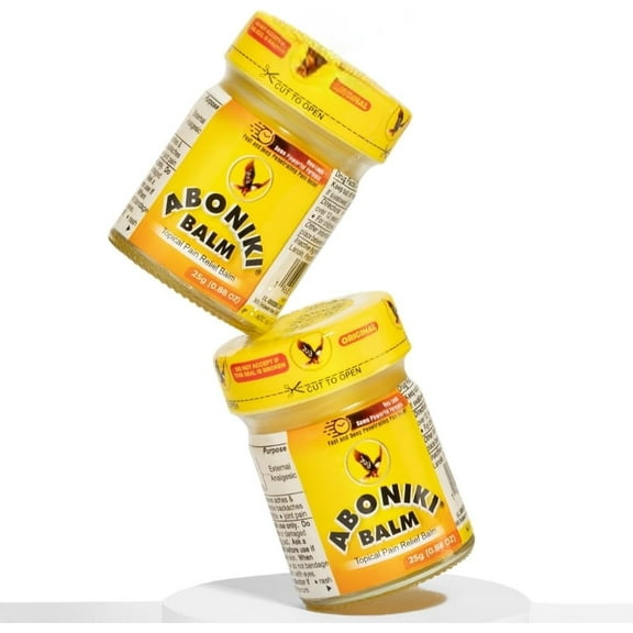 Aboniki Pain Relief Balm (2 Plastic Jars) – Powerful Topical Pain Relief Balm for Sore Muscles and Joints | Anti-Inflammatory Muscle Rub for Lower Back, Knee, Neck, Shoulder