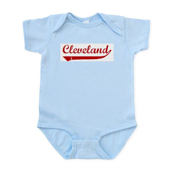 CafePress - Cleveland (Red Vintage) Infant Bodysuit - Baby Light Bodysuit, Size Newborn - 24 Months