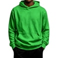 thumbnail image 5 of Men's Pullover Hoodies Big and Tall Long Sleeve Casual Hooded Sweatshirt Loose fit Comfort Pullover Hoodies Green 5XL, 5 of 5