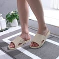 thumbnail image 3 of Litfun Shower Shoes for Women Men, Quick Drying Non Slip Bath Slippers, Shower Sandals with Drain Holes, Light Khaki, 3 of 9