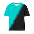 thumbnail image 4 of Blouses pour Femmes Chandail Décontracté Imprimé Col Rond Manches Courtes, 4 of 4