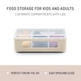 thumbnail image 6 of 3 Compartment Plastic Snack Box Food Storage Container, Wisteria, Designed to Help with Portioning Snacks and Small Meals, 6 of 8